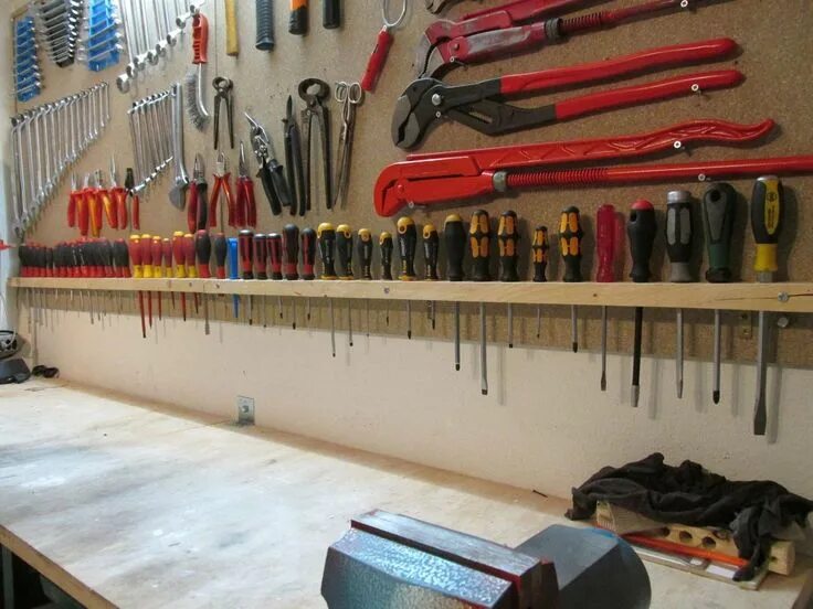 Расположение инструментов в гараже на стене фото Screwdriver storage solutions - Page 3 - The Garage Journal Board Garage storage