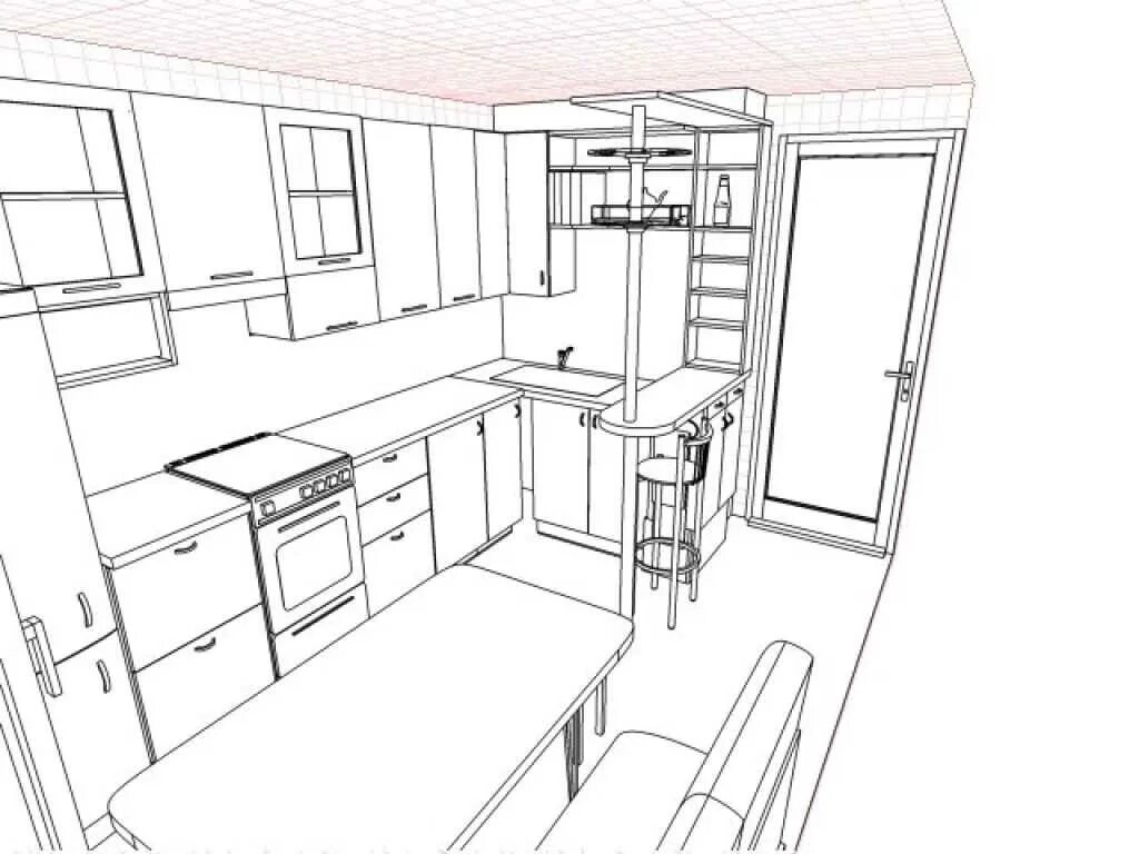 Расположение интерьера кухни Размещение мебели на кухне 12 метров - Дом Мебели.ру