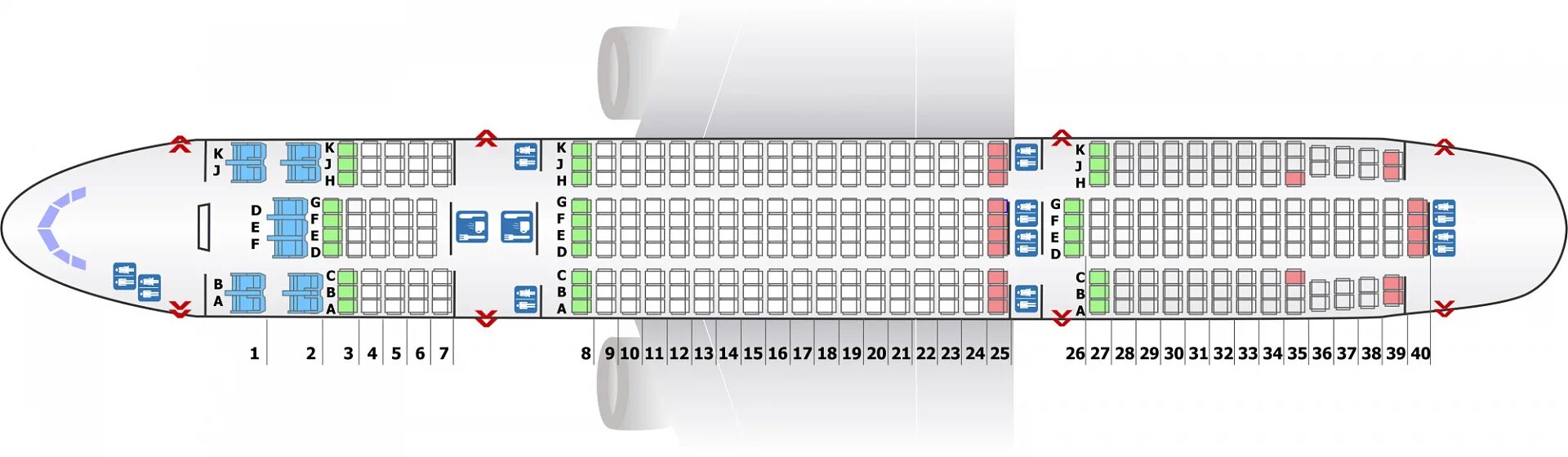 Расположение мест боинг 777 300er схема Авиакомпания ИрАэро. Информация, фото, схема салона, карта маршрутов, видео, куп