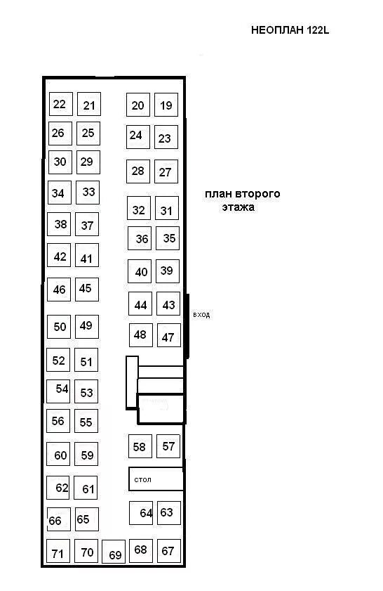 Расположение мест в автобусе неоплан схема Картинки АВТОБУС ЮТОНГ СХЕМА МЕСТ