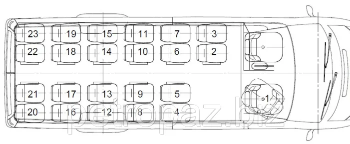 Расположение мест в автобусе паз схема Купить микроавтобус в Кологривском районе. Цены на новые и б/у микроавтобусы.