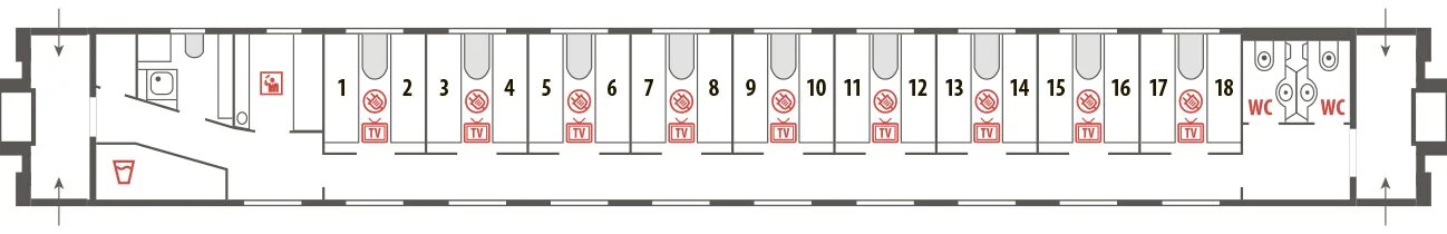 Расположение мест в двухэтажном вагоне купе схема Поезд "Томич": схема вагонов и расположение мест