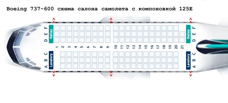 Расположение мест в самолете ютэйр схема Боинг 737 схема салона