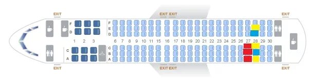 Расположение мест в самолете ютэйр схема southwest-family-seat-plan - Points with a Crew