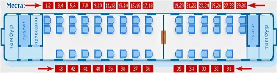 Расположение мест в сидячем вагоне ржд схема 137 поезд саратов москва сидячий вагон - фото