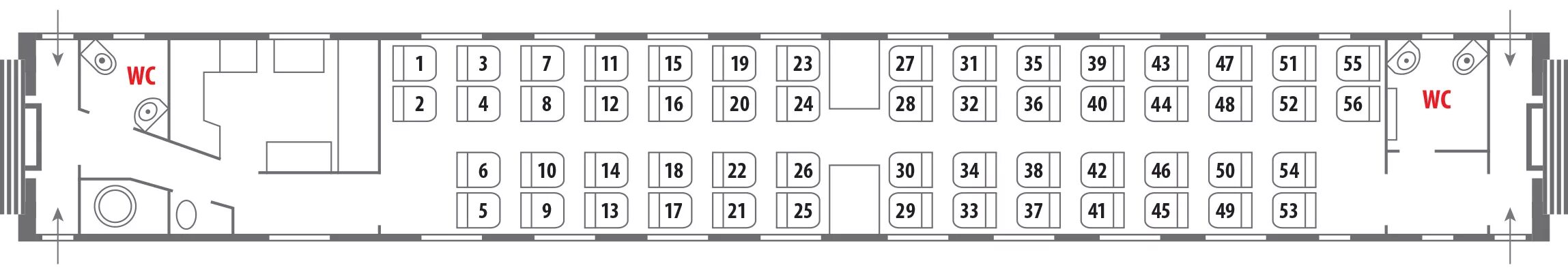 Расположение мест в сидячем вагоне ржд схема Поезд "Балтийский экспресс": схема вагонов и расположение мест