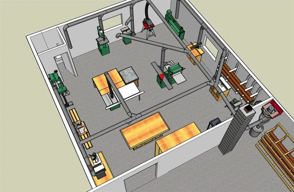 Расположение станков в столярной мастерской схема Parse Dashboard Wood shop, Pallet furniture designs, Workshop layout