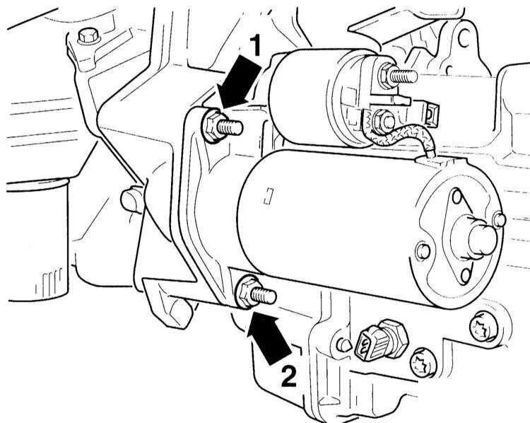 Расположение стартера схема Ремонт стартера - Audi A3 (8L), 1,6 л, 2001 года своими руками DRIVE2