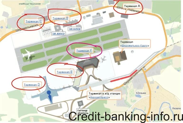 Расположение терминалов в шереметьево схема на карте Как выбраться из Шереметьево на автобусе? - 21 ответов форум Babyblog