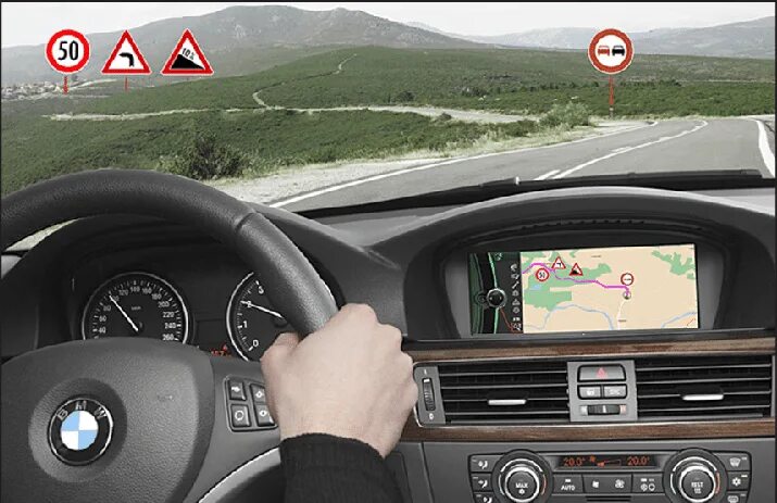 Распознавание дорожных знаков по фото Navigation System in a BMW 5. Download Scientific Diagram