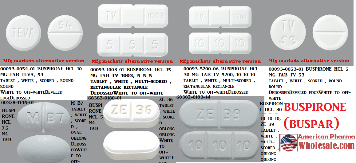 Распознавание таблеток по фото Rx Item-Buspirone 10mg Tab 100 by Mylan Pharma Unit Dose Pack