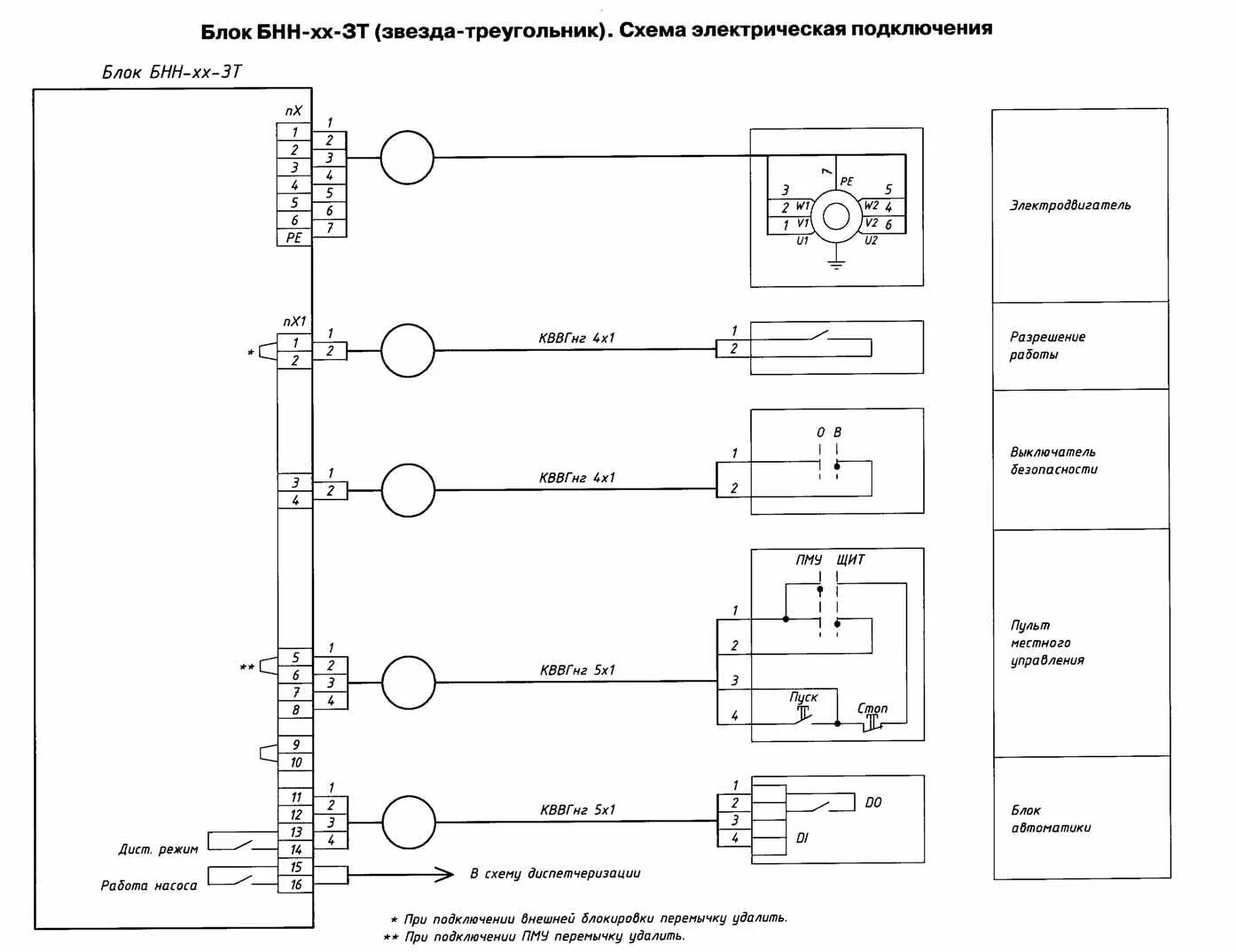 Распределительный блок схема подключения Электрическое подключение