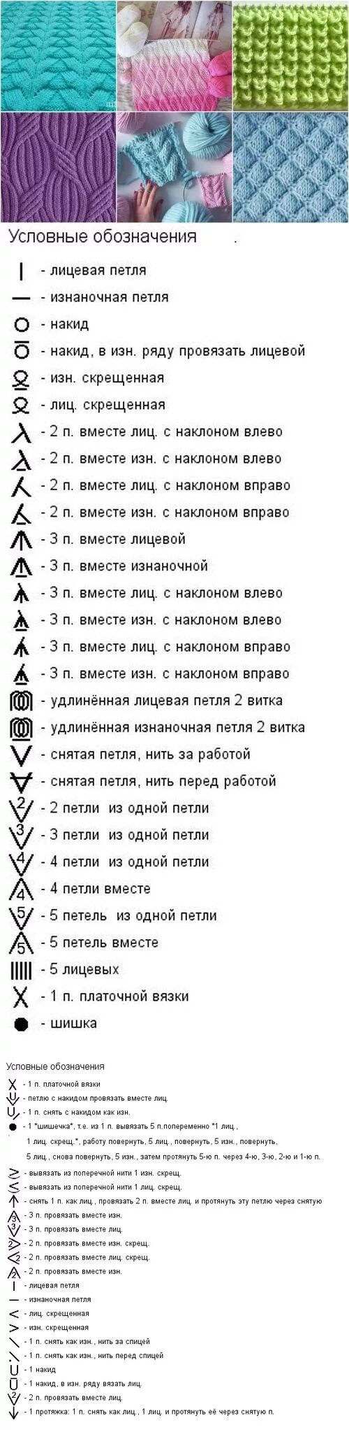 Расшифровка схем вязания спицами для начинающих Вязание в 2023 г Вязание, Схемы вязания, Уроки вязания