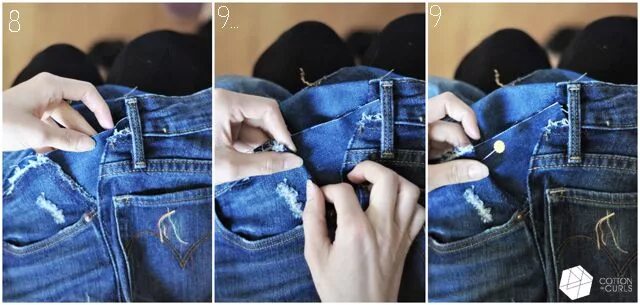 Расшить джинсы в поясе фото Pin on sewing tutorial