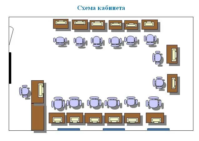 Расстановка мебели в классе схема Скачать фотографию ПЛАН КЛАССА В ВОРДЕ № 4