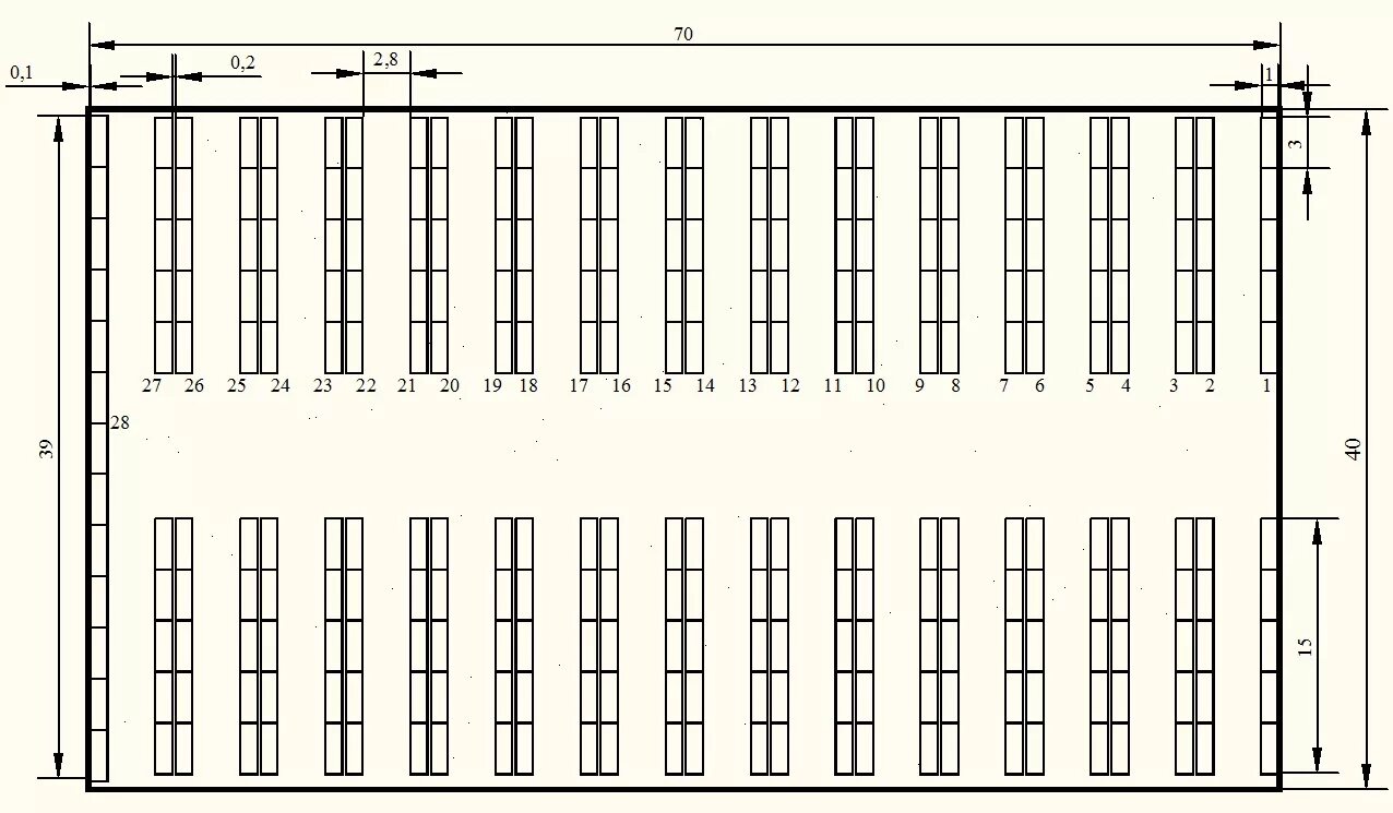 Расстановка стеллажей на складе схема Схема расстановки стеллажей на складе