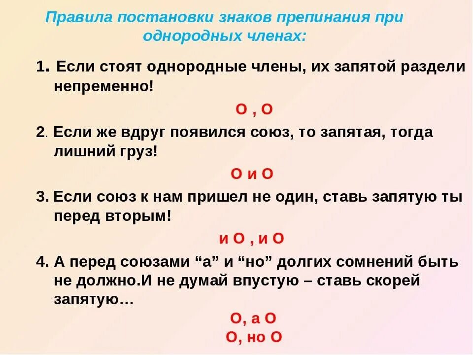 Расстановка знаков препинания по фото Пунктуационные правила если однородными членами стоящими