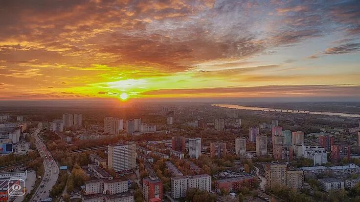 Рассвет 31 1 й микрорайон фото Закат над городом Закаты, Город