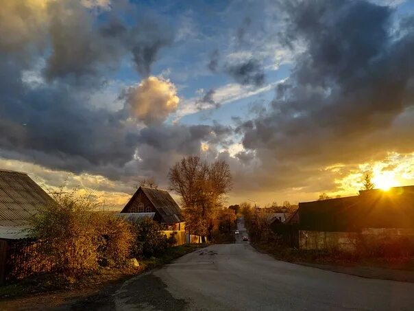 Рассвет осень деревня фото Evening in the Village 2021 Деревня - четыре двора VK