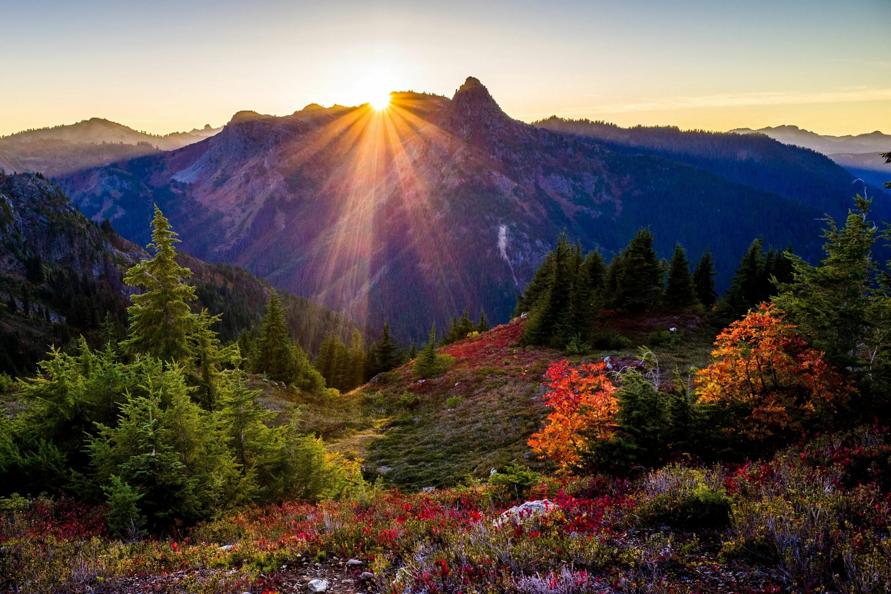 Рассвет в горах фото в высоком качестве 3840x2560 mountains 4k wallpaper hd pc download Washington state parks, Natural 