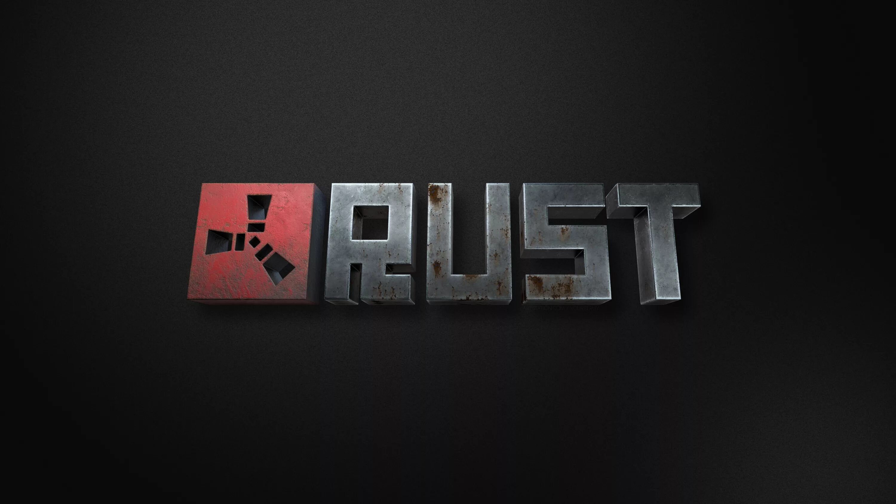 Раст фото на обои Steam Community :: :: Rust 3D Logo Wallpaper v1.0