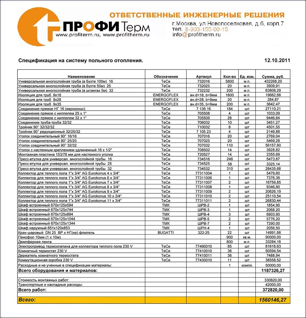 Расценки на подключение теплого пола Отопление дома - Сравнение стоимости отопления частного дома в разных организаци