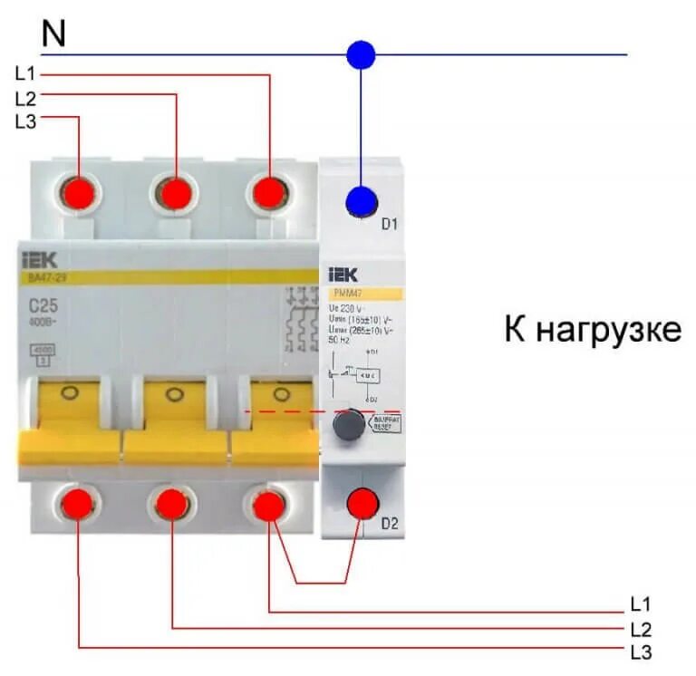 Расцепители автоматических выключателей схема подключения Обзор расцепителя максимального и минимального напряжения РММ-47 - Сам электрик