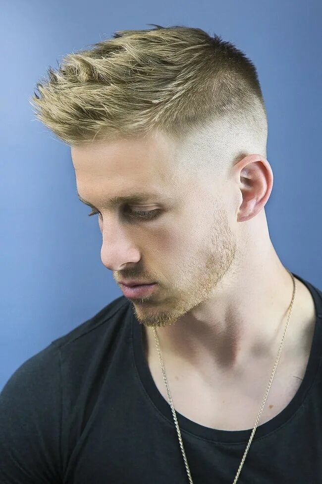 Растрепанная прическа мужская короткая The High and Tight Military-Inspired Haircut