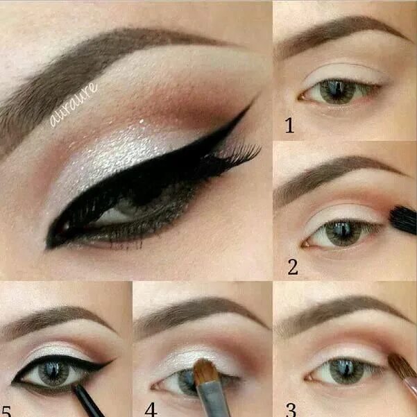 Растушеванная стрелка макияж пошагово фото delineado egipcio Eye makeup, Eye makeup tips, Holiday makeup