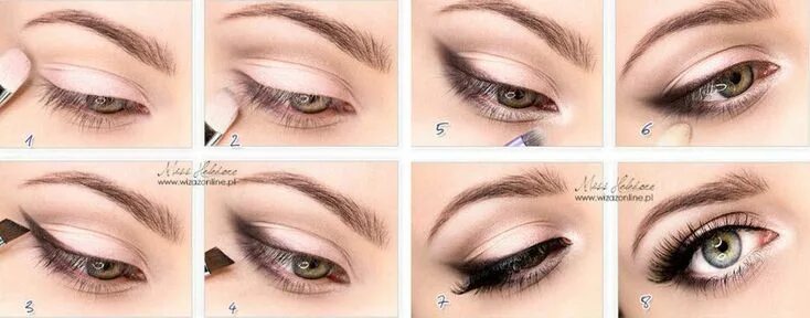 Растушеванная стрелка макияж пошагово видео Paso a paso para maquillaje de ojo (con imágenes) Maquillaje de ojos, Sombras de