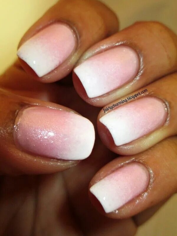 Растушевка на ногтях фото дизайн Reverse french ombre-cute Ombre nails, French tip nails, French acrylic nails