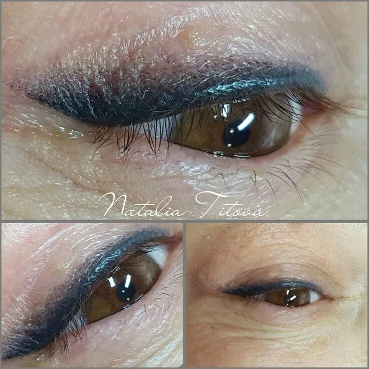 Растушевка век фото до и после Pin by heidi on permanent makeup Permanent makeup, Pretty skin care, Makeup