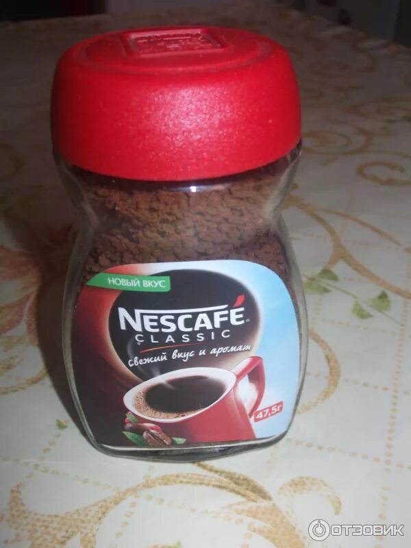 Растворимое кофе баночка в стекле фото Отзыв о Растворимый кофе Nescafe Classic Очень ароматный