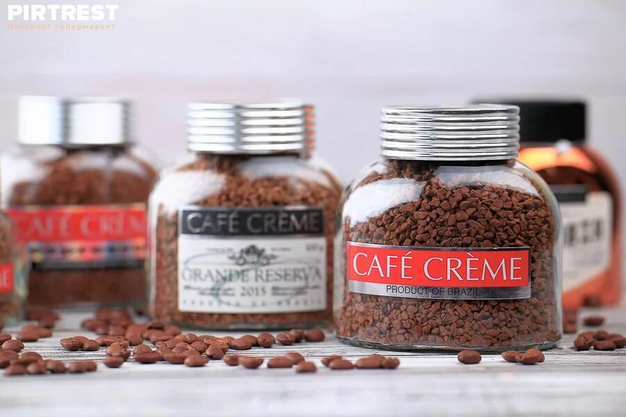 Растворимое кофе баночка в стекле фото Купить кофе cafe creme растворимый бразилия пакет по низкой цене в Москве