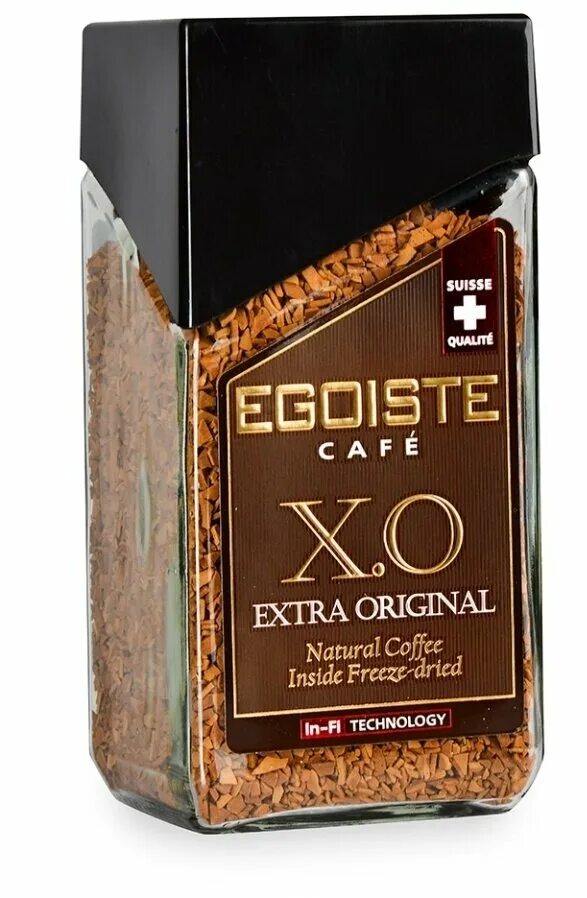 Растворимый кофе эгоист виды описание и фото Кофе растворимый Egoiste X.O. Extra Original, стеклянная банка, 100 г, 4 шт. - к