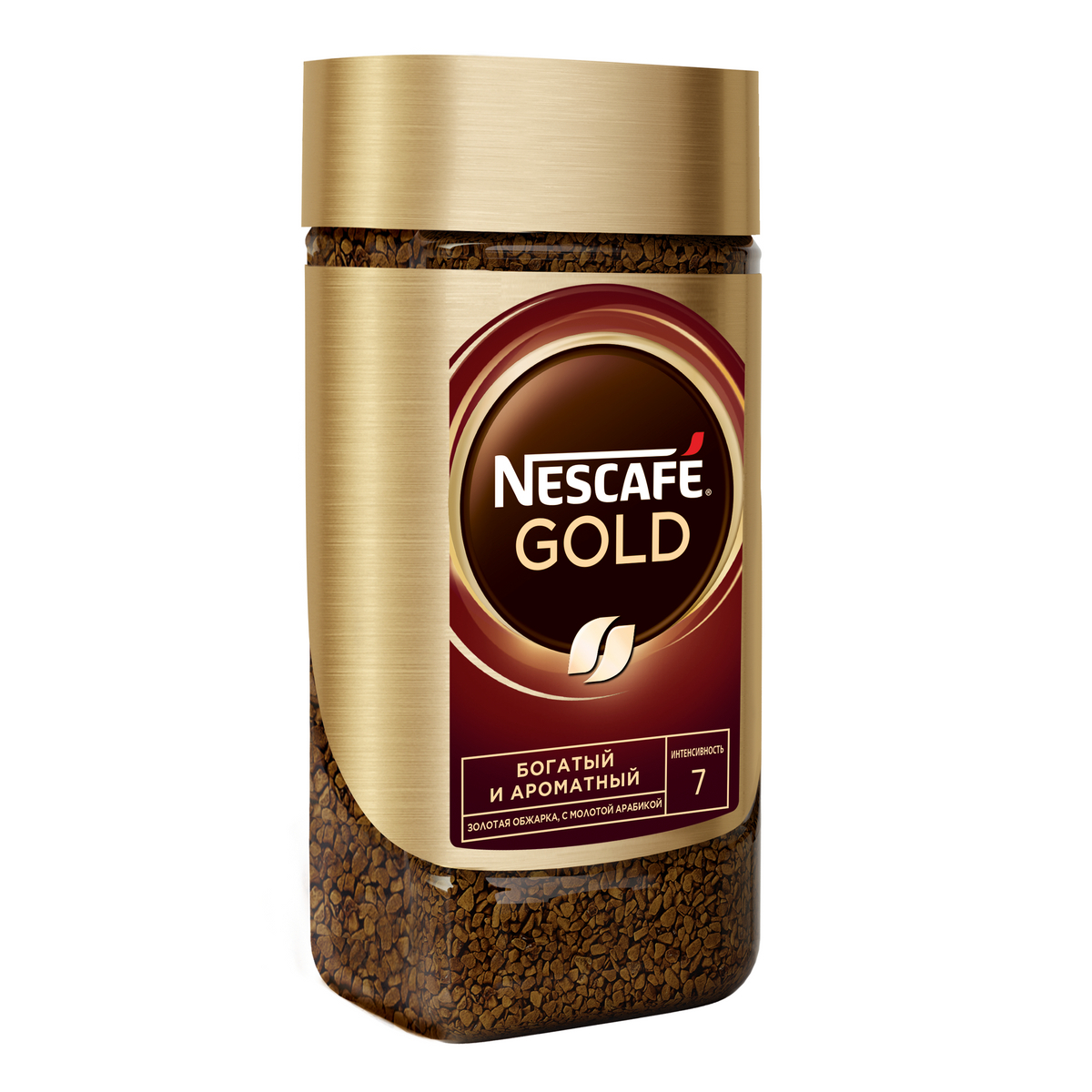 Растворимый кофе фото Кофе NESCAFE Gold 190 г, растворимый, сублимированный, с добавлением натуральног