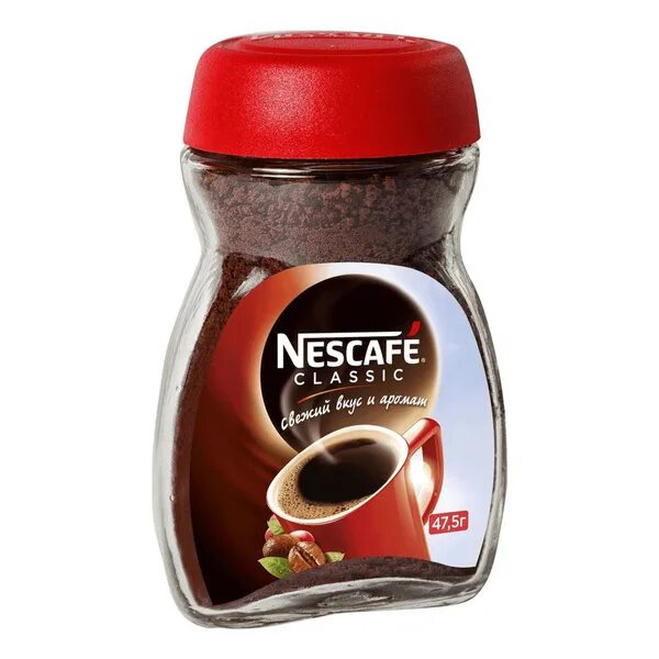 Растворимый кофе фото банок Кофе растворимый NESCAFÉ Сублимированный 48г. 1шт. - купить с доставкой по выгод