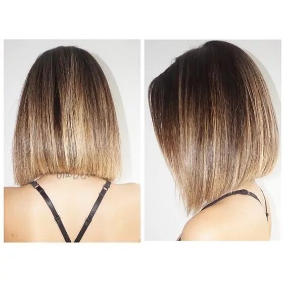 Растяжка на каре фото A-line straight bob with ombre highlights: Hair styles, Hair lengths, Long hair 