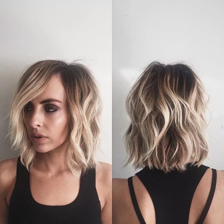 Растяжка на каре фото Dominick Serna on Instagram: "Long bob long layer texture undercut cut by @domdo