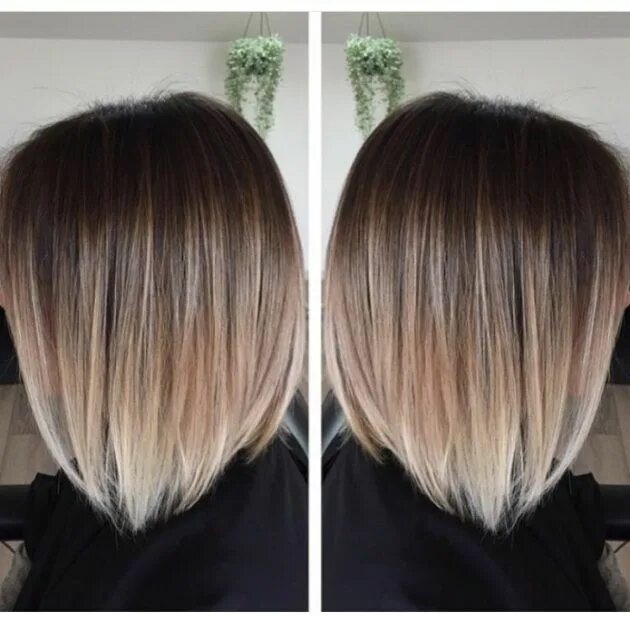 Растяжка на каре фото Bob Hair Color Ombre hair blonde, Blonde ombre short hair, Short ombre hair