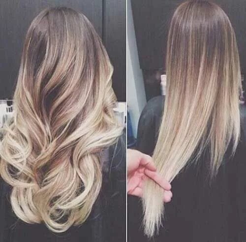 Растяжка на светлых волосах фото Ombre hair blonde, Hair blonde highlights balayage, Best ombre hair