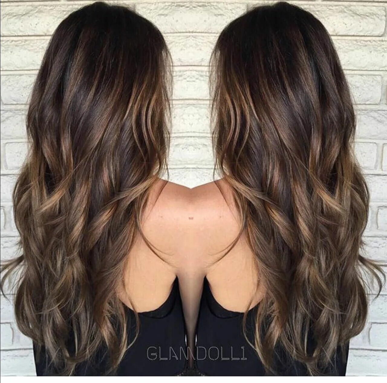 Растяжка на темных волосах фото 50 Amazing Long Hairstyle Inspirations - The Cuddl Hair color balayage, Balayage