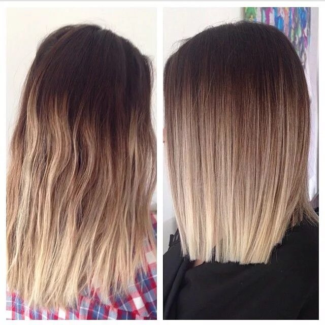 Растяжка на волосы средней длины фото ombre lob - Google Search Balayage hair, Hair lengths, Hair styles