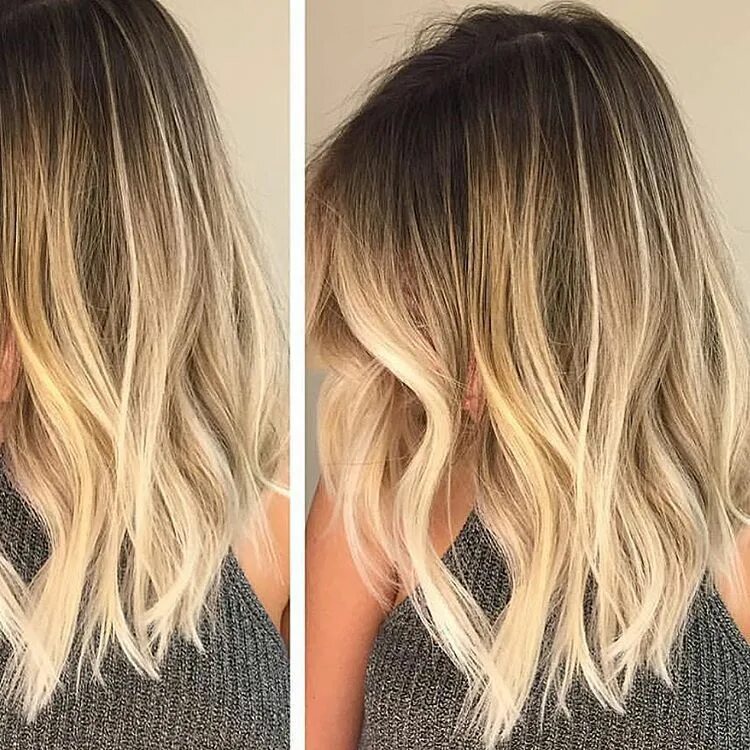 Растяжка на волосы средней длины фото JAMIE SEA on Instagram: "Smudged root transitioned into a perfect buttery blonde