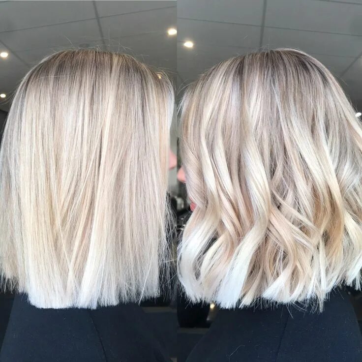 Растяжка цвета короткие волосы фото Hair inspiration ✔ Instagram @hairbykaitlinjade Blonde balayage, long hair, cool