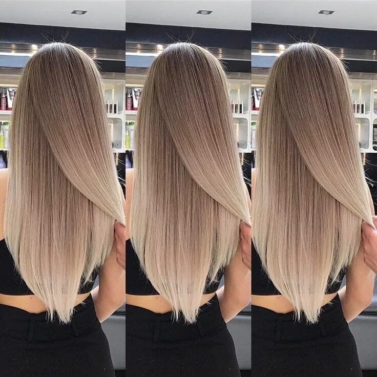 Растяжка цвета на светлых волосах фото Окрашивание Blonde hair color, Balayage hair, Blonde hair looks