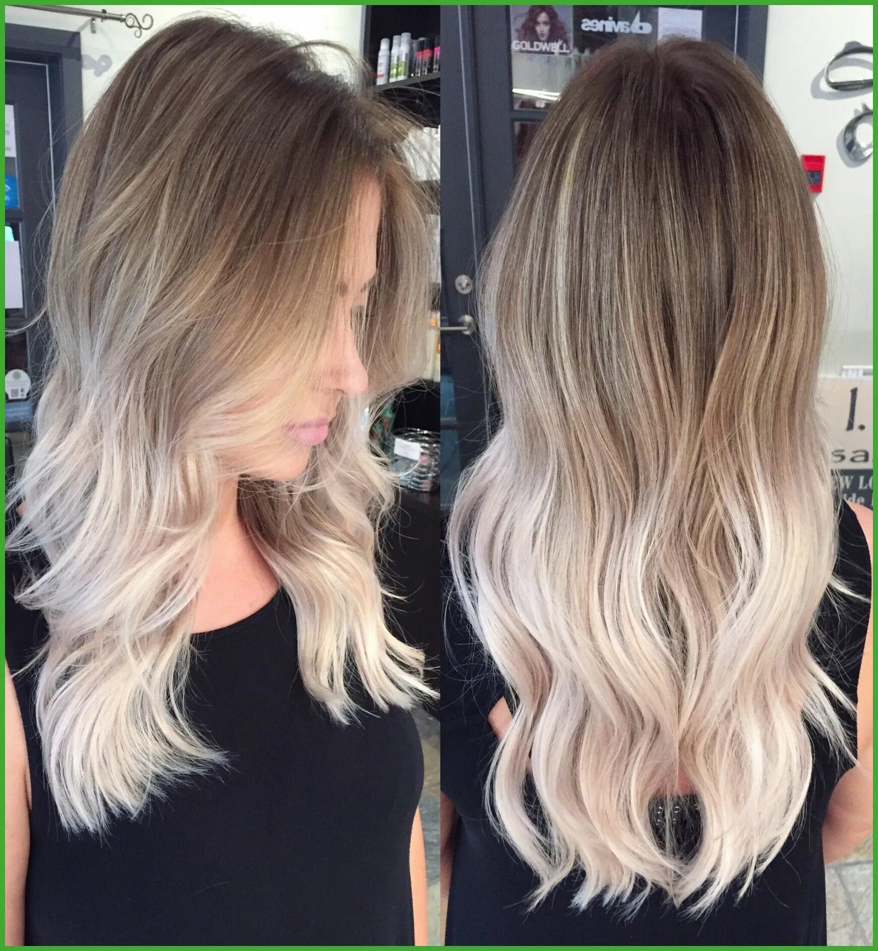 Растяжка цвета на светлых волосах фото Pin by Samantha Schrader on Hair Balayage hair blonde long, Platinum blonde bala