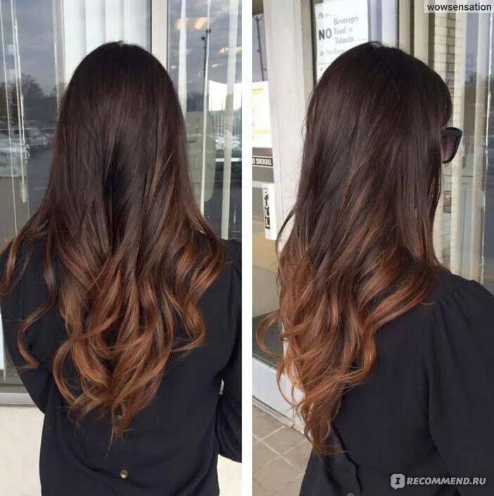 Растяжка цвета на темных фото Окрашивание Ombre Hair (омбре, балаяж, растяжка цвета) - "Не рекомендую! Фото мо