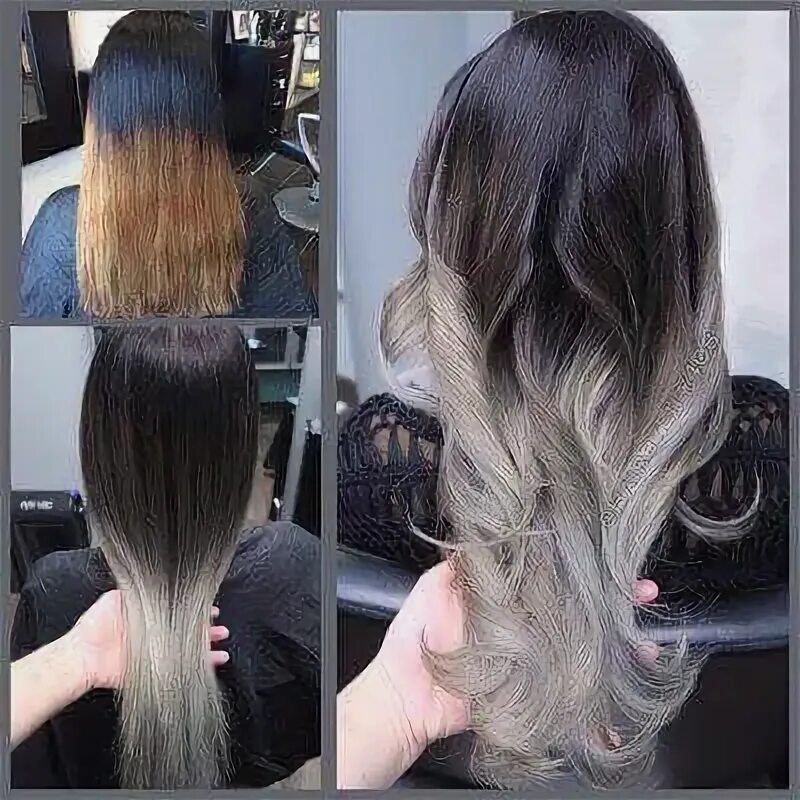 Растяжка цвета на волосах фото Pin on hair , great ideas Balayage hair, Silver hair color, Hair highlights