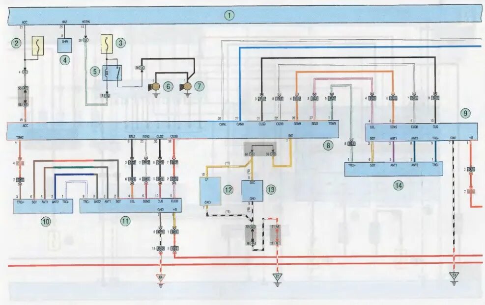 Рав 4 электросхема Toyota RAV4 Immobilizer System Wiring Diagrams